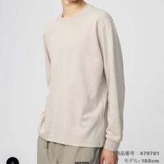UNIQLO エアリズムコットンクルーネックTシャツ　XS ナチュラル