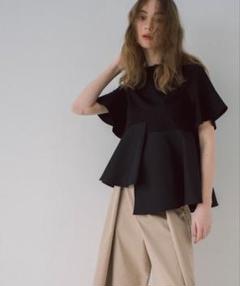美品　maison de dolce.  メゾンドルチェ  バルーンブラウス SALE Maison de Dolce.バルーンフレアブラウスドットホワイト