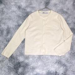 ZARA【M】カーディガン　アイボリー　少し厚手　レディース