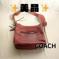 若者の大愛商品 美品】COACH メルカリ - レッド 美品 10398 ショルダーバッグ 本革 バッグ
