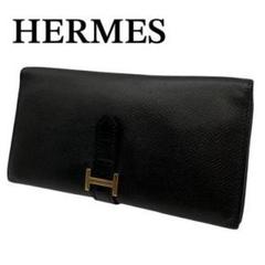 美品 HERMES エルメス ベアン クラシック 長財布 ▢H刻印 ゴールド金具