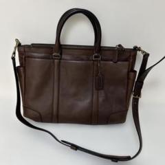 COACH コーチ正規品 2way ビジネスバッグショルダー本革　A4茶