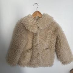 韓国子供服　ファーコート　ベージュ