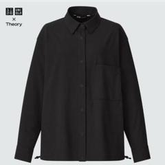 コラボ品 UNIQLO セオリー シャツジャケット 黒 ブラック L