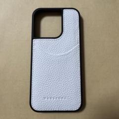 iPhone15 Pro レザーケース ホワイト