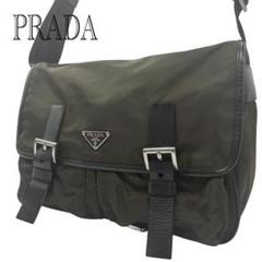 【極美品】PRADA ショルダーバッグ ナイロン x レザー メッセンジャー
