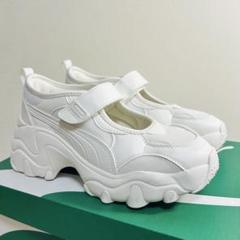 PUMA パルサーウェッジ　ホワイト スニーカー 厚底 マジックテープ PUMA パルサーウェッジ ホワイト スニーカー 厚底 マジック