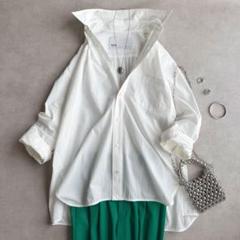 美品⭐︎TICCA　ビブヨーク　シャツ　ブラウス　白 美品⭐︎TICCA ビブヨーク シャツ ブラウス 白 - メルカリ