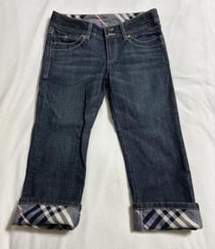 BURBERRY BLUE LABEL ストレッチ　ジーンズ　　七分袖　コート BURBERRY BLUE LABEL 美品△BURBERRY バーバリーブルーレーベル