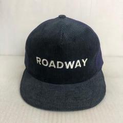 【USA製】Roadway ビンテージ コーデュロイ メッシュキャップ ネイビー