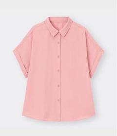 GU サーモンピンク エアリーシャツ Sサイズ