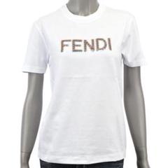 ★未使用級 FENDI フェンディ Tシャツ スパンコール ビジュー 大きめXS ☆未使用級 FENDI フェンディ Tシャツ スパンコール ビジュー