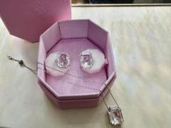 【美品】SWAROVSKI クリスタルピアス＆ネックレス