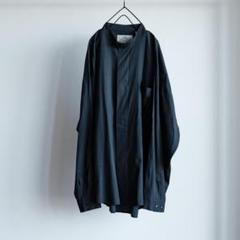 Vintage used stand collar shirts / Blackのサムネイル