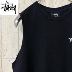 【激レア】STUSSY ステューシー　ノースリーブ　タンクトップ　黒　完売モデル