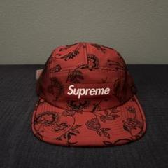 Supreme Floral Jacquard Camp Cap "Red"