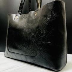 美品　SLOW　ビームス　レザー　栃木レザー　トートバッグ　ブラック　シボ　A4 BEAMS（ビームス）【別注】SLOW/ TOTE（バッグ トートバッグ