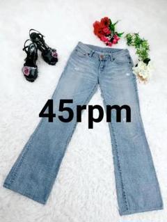 45r 45rpm ★デニム　パンツ★ワイド　ブーツカット　フレア Shoowtime ジーンズ サンドウォッシュワイドブーツカットフレア