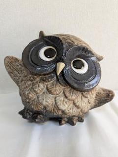 ふくろう 置物 羽ばたき 縁起物