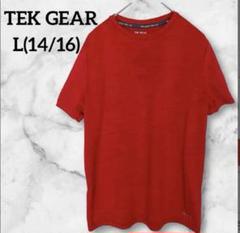 TEK GEAR 赤 キッズTシャツ L(14/16) スポーツウエア 速乾素材