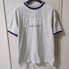 【サイズXL】STÜSSY グレー Tシャツ 半袖 BURLY THREADS
