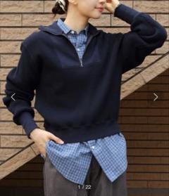 THE SHINZONE/シンゾーン　ハーフジップ ワッフルプルオーバー　新品 Shinzone シンゾーン コットン ハーフジップ ワッフル プル