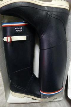 KITSUNE×AIGLE コラボ 長靴 箱有り レインシューズ キツネ KITSUNE×AIGLE コラボ 長靴 箱有り レインシューズ キツネ