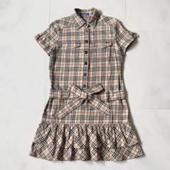 お歳暮 人気 オシャレ 美品 バーバリーブルーレーベル 半袖ワンピース ノバチェック ワンピース