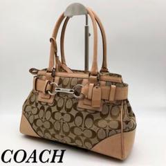 coach コーチ トートバッグ ハンドバッグ 10245 シグネチャー 茶