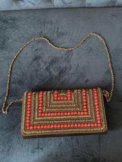 BCBG Maxazria パーティーバッグ Bcbgmaxazria Black Beaded Evening Clutch Bag Turn Lock