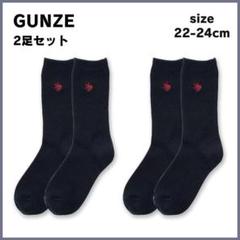 新品✨ グンゼ 2足セット 靴下 ソックス POLO BCS 22-24cm