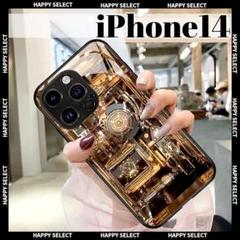 iPhone14 ハードケース サブカルサイバーパンクガジェットゴールド基盤回路