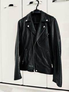 ★美品★ダブルスタンダードクロージング ライダース ラムレザー 2way 黒 ダブルライダースジャケット メンズ 本革 ラムレザー ブラック
