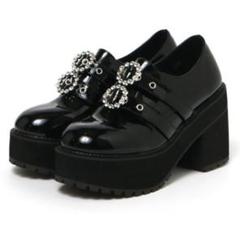 ♡♡ bubbles バブルス リボンローファー ブラック 39 厚底 BUBBLES】リボンローファー | sparkling mall online store