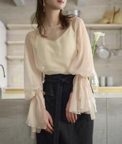 【新品未使用】mideal 2way チュニックブラウス mideal チュニック 2way frill sleeve tunic blouse / 2way