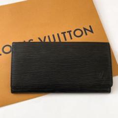 美品♡ルイ ヴィトン エピ ポルトエン3カルト クレディ 長札入れ 黒 ルイ ヴィトン エピ ポルトエン3カルト クレディ 札入れ 長財布 黒