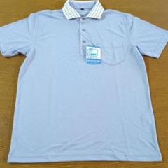 W☆新品☆半袖ポロシャツ☆サイズＬ☆水色☆男性用☆No.2725