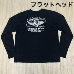 フラットヘッド R.J.B 長袖シャツ 38 日本製 ストライプ フラットヘッド(RJB) プリント 長袖Tシャツ サイズ42 日本製 美