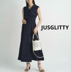 JUSGLITTY - JUSGLITTY👗レディニットワンピース⭐︎Sの通販 by