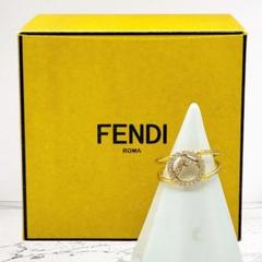 付属品付】FENDI フェンディ FFロゴ ゴールド リング エフイズ S