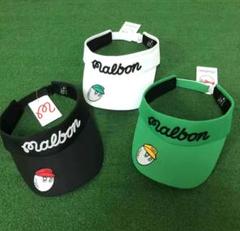 malbon golf マルボン ゴルフ サンバイザー キャップ（黒・緑）