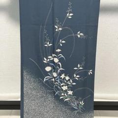 D374 夏着物　訪問着　花模様　桔梗　絽　正絹　未使用極美品