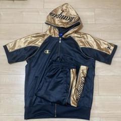 ✨美品✨チャンピオン　ジャージ上下　セットアップ　魔裟斗モデル　黒　金　Lサイズ ✨美品✨チャンピオン ジャージ上下 セットアップ 魔裟斗モデル