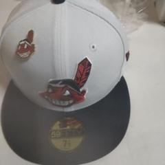 New Era 59FIFTY キャップ 7 1/2 ホワイト/ネイビー
