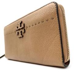 【美品】トリーバーチTORYBURCH ラウンドファスナー　ブラウン