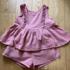 セットアップ　ノースリーブ　チュニック　ショートパンツ　女の子　120 ピンク