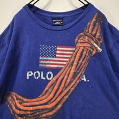 POLO SPORT　ヴィンテージ　Tシャツ　M　USA製　ビッグプリント　古着