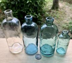 62 レトロ瓶 気泡 ゆらゆらガラス 一輪差し ボトル ガラス瓶