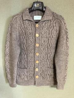 最終 新品 シップス別注 インバーアラン ニットカーディガン120cm キッズ INVERALLAN: 4A ARAN CARDIGAN アラン カーディガン｜ SHIPS