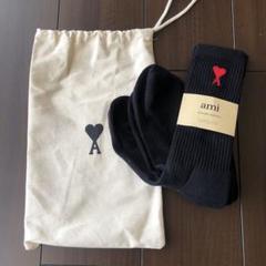 【新品正規品】Amiparis ロゴソックス　ブラック org.jpg